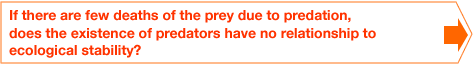 If there are few deaths of the prey due to predation, does the existence of predators have no relationship to ecological stability?